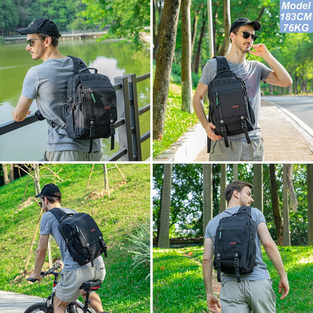 Sling Bags Chest Shoulder Backpacks, Laptop Backpack Crossbody Messenger Bag Travel Outdoor Men Women