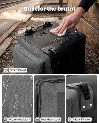 100L Rolling Duffel Bag with Wheels, Durable Travel Duffel Backpack with Hidden Straps & Waist Support, Waterproof Foldable Luggage for Outdoor, Airport & Camping, Men/Women (Blue)