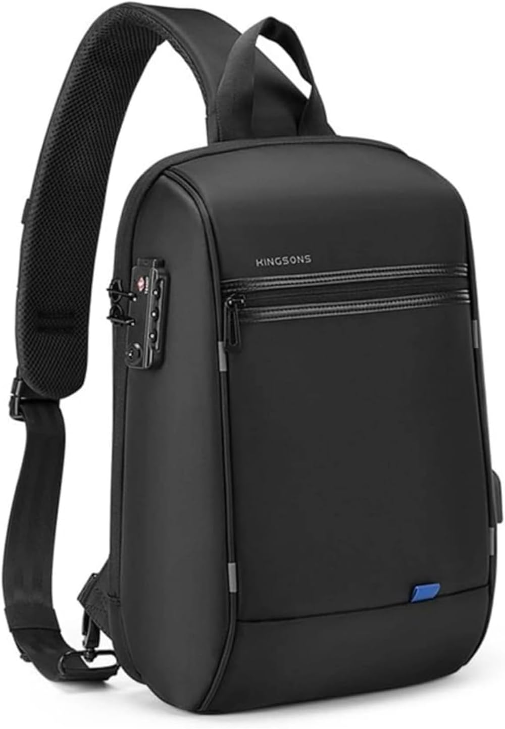 Laptop Sling Backpack Anti Theft Bag,Hiking Daypack 13 Inch Waterproof Nylon Travel Bags for Men, Single Shoulder Camping Dayback with USB Charging Port for Traveling