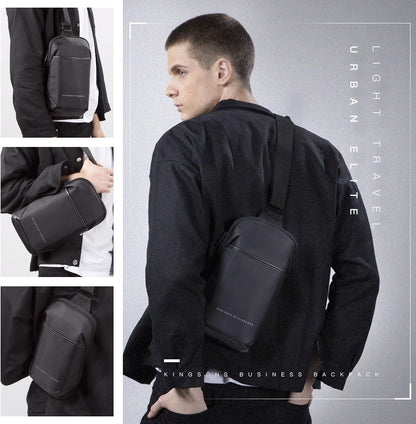 Laptop Sling Backpack Anti Theft Bag,Hiking Daypack 13 Inch Waterproof Nylon Travel Bags for Men, Single Shoulder Camping Dayback with USB Charging Port for Traveling
