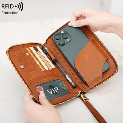 RFID Passport Holder for Travel - Cruise Essentials 2025 with RFID Blocking Sleeves | Anti-Theft Travel Wallet Document Organizer for Women & Men (Pink)