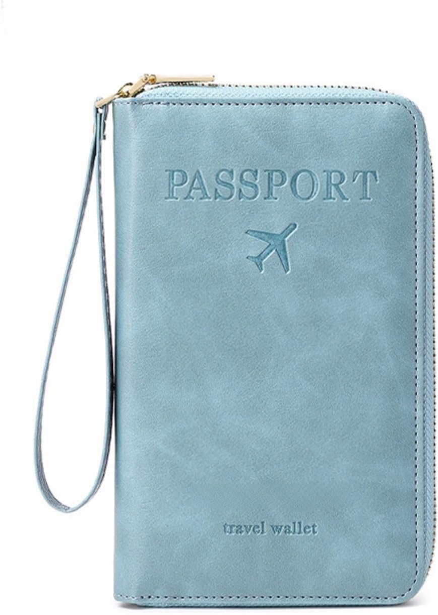 RFID Passport Holder for Travel - Cruise Essentials 2025 with RFID Blocking Sleeves | Anti-Theft Travel Wallet Document Organizer for Women & Men (Pink)