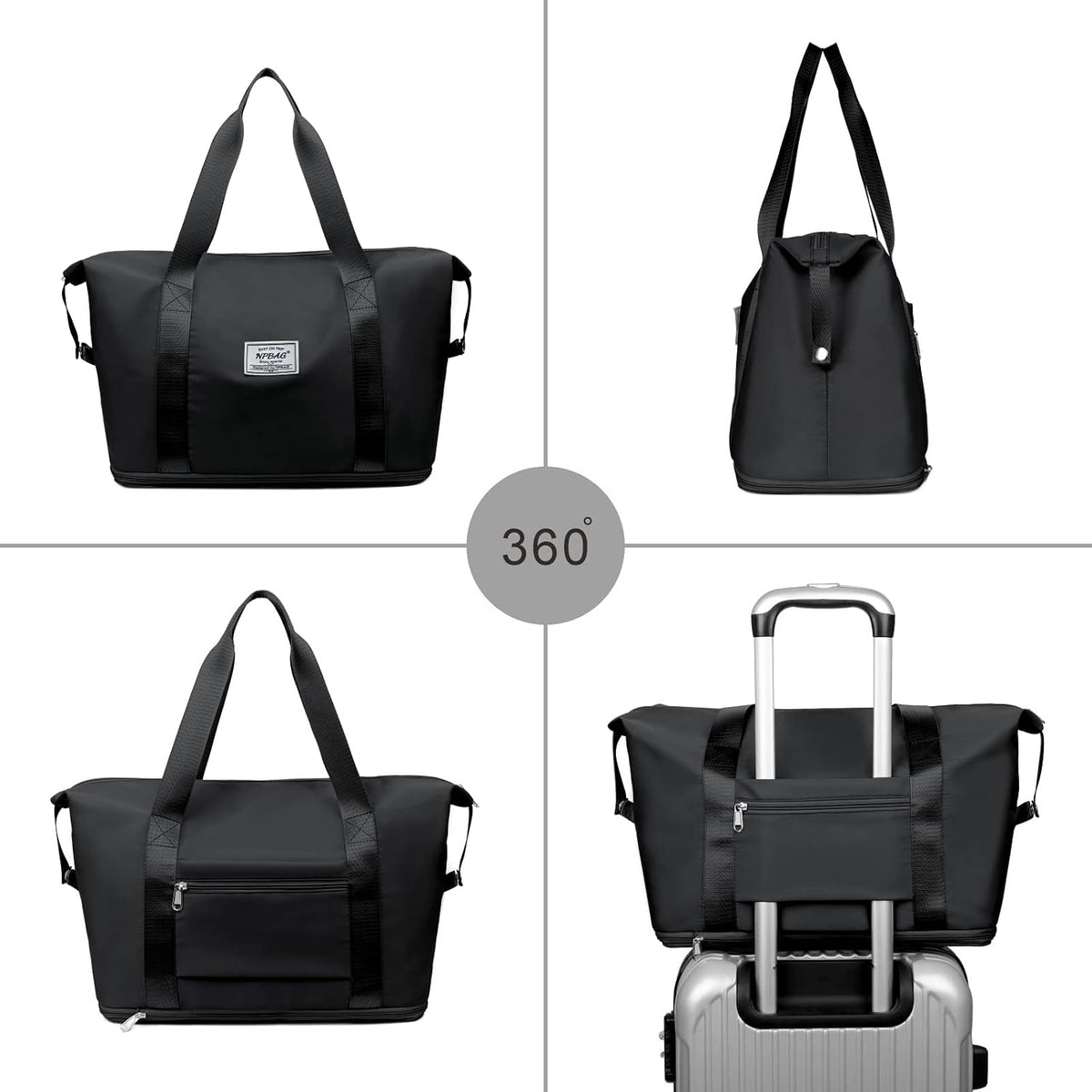 Women Travel Duffel, Multi Functional Large Expandable Weekender Carry-on Tote, Gym Workout Overnight Bag, Mommy Hospital Bag for Labor and Delivery - Colors A