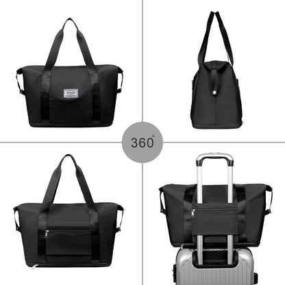 Women Travel Duffel, Multi Functional Large Expandable Weekender Carry-on Tote, Gym Workout Overnight Bag, Mommy Hospital Bag for Labor and Delivery - Colors A