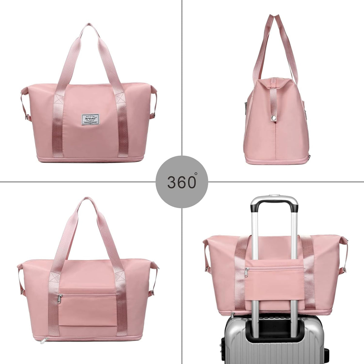 Women Travel Duffel, Multi Functional Large Expandable Weekender Carry-on Tote, Gym Workout Overnight Bag, Mommy Hospital Bag for Labor and Delivery - Colors A