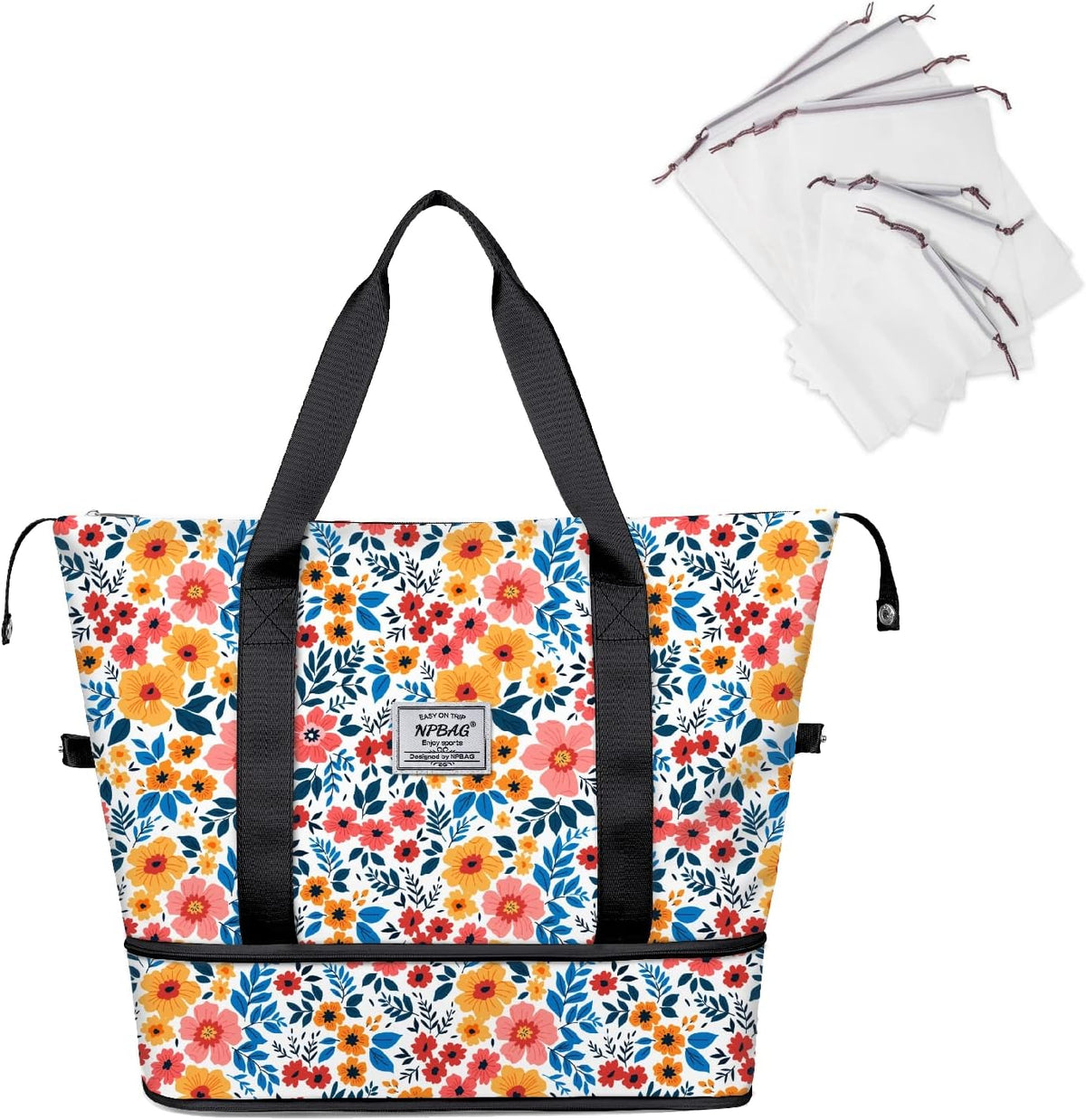 Women Travel Duffel, Multi Functional Large Expandable Weekender Carry-on Tote, Gym Workout Overnight Bag, Mommy Hospital Bag for Labor and Delivery - Colors A