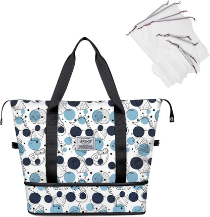 Women Travel Duffel, Multi Functional Large Expandable Weekender Carry-on Tote, Gym Workout Overnight Bag, Mommy Hospital Bag for Labor and Delivery - Colors A