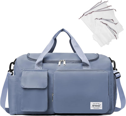 Women Travel Duffel, Multi Functional Large Expandable Weekender Carry-on Tote, Gym Workout Overnight Bag, Mommy Hospital Bag for Labor and Delivery - Colors A