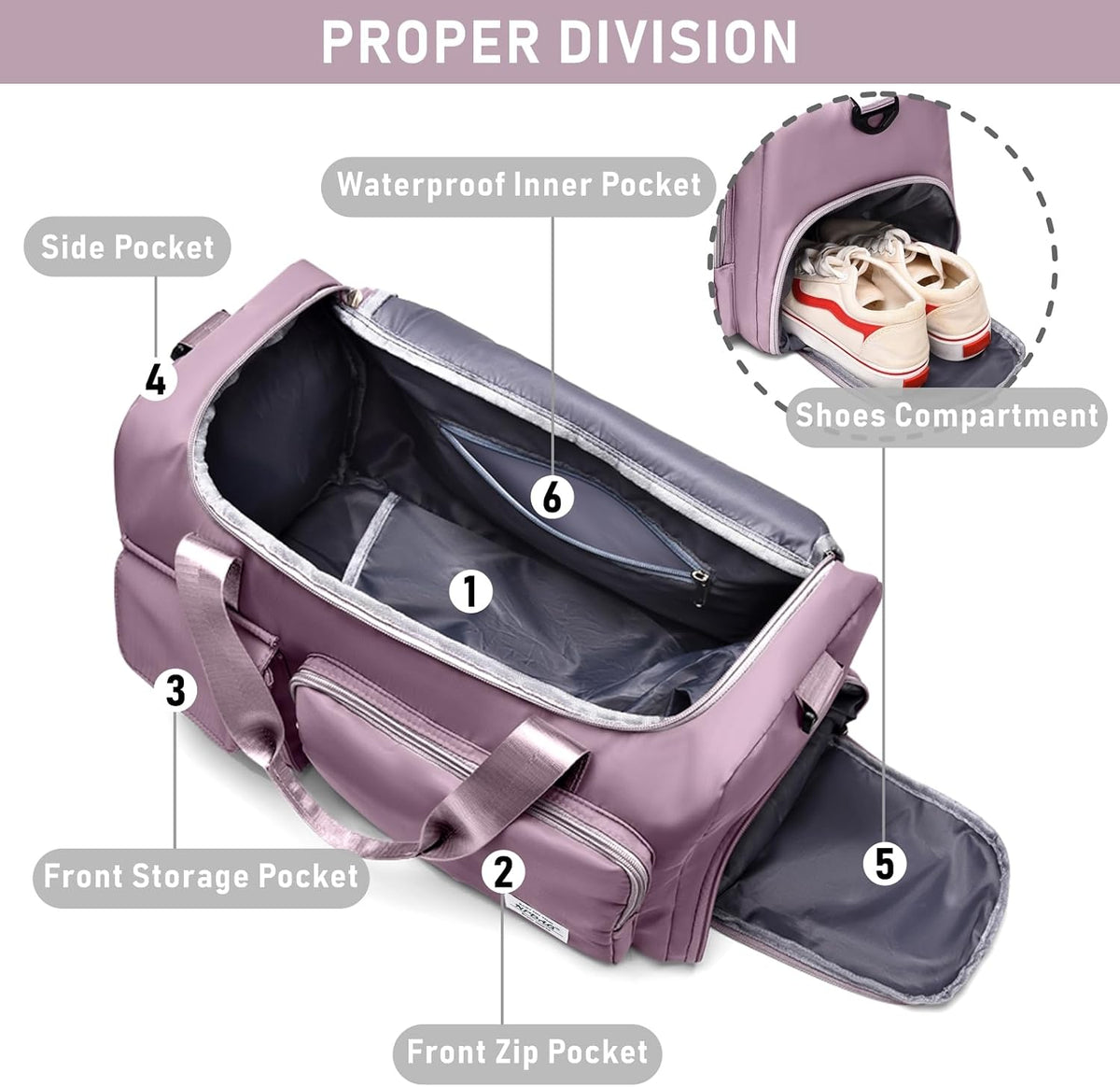 Women Travel Duffel, Multi Functional Large Expandable Weekender Carry-on Tote, Gym Workout Overnight Bag, Mommy Hospital Bag for Labor and Delivery - Colors A