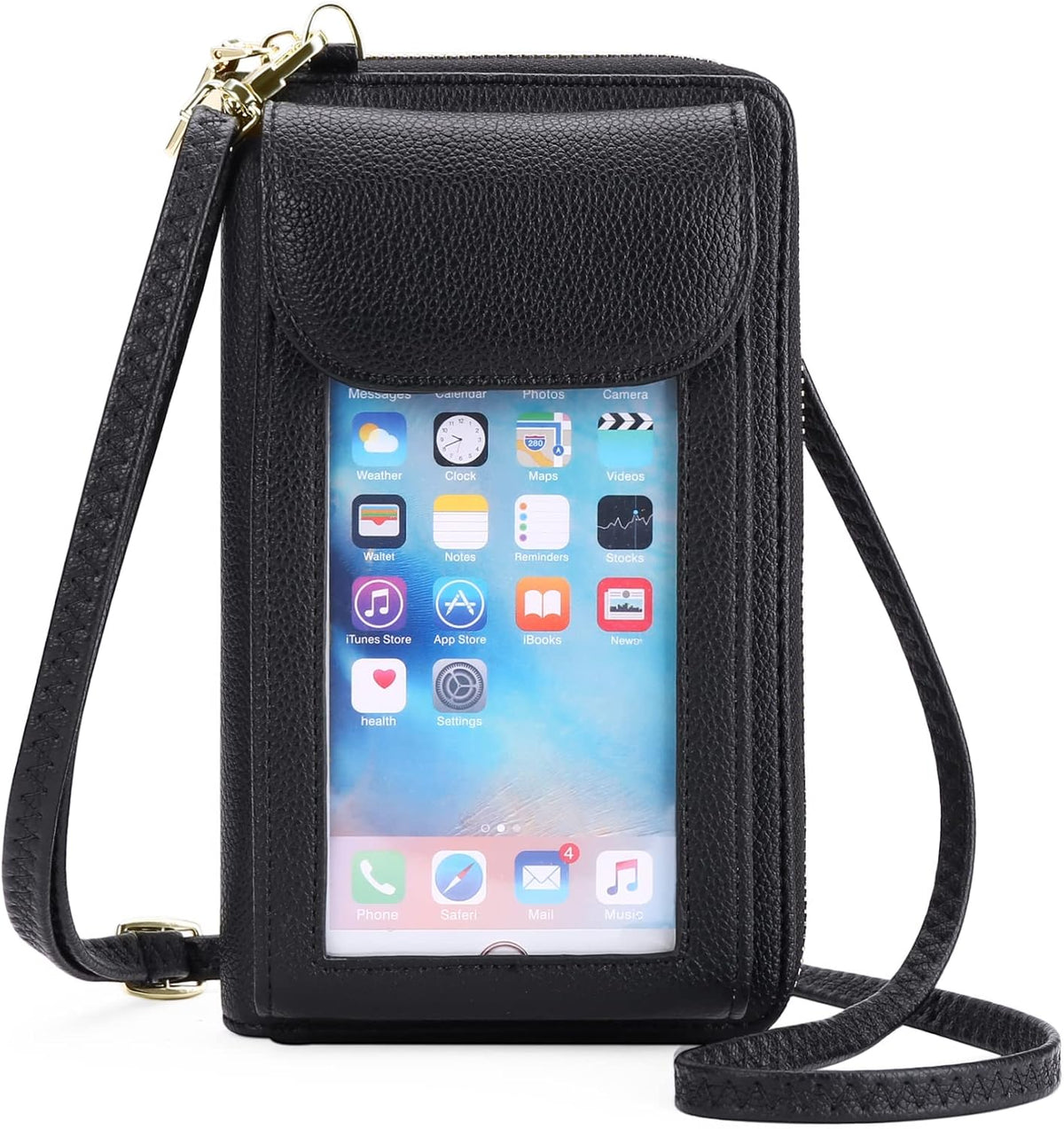 Small Cell Phone Crossbody Bag Purse for Women, PU Leather Wallet Purse…