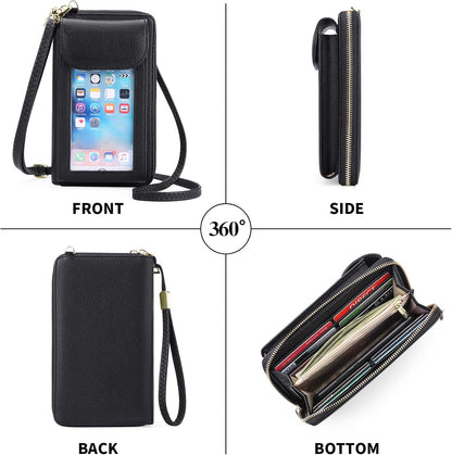 Small Cell Phone Crossbody Bag Purse for Women, PU Leather Wallet Purse…
