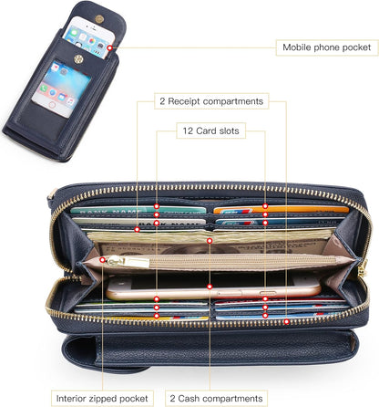 Small Cell Phone Crossbody Bag Purse for Women, PU Leather Wallet Purse…