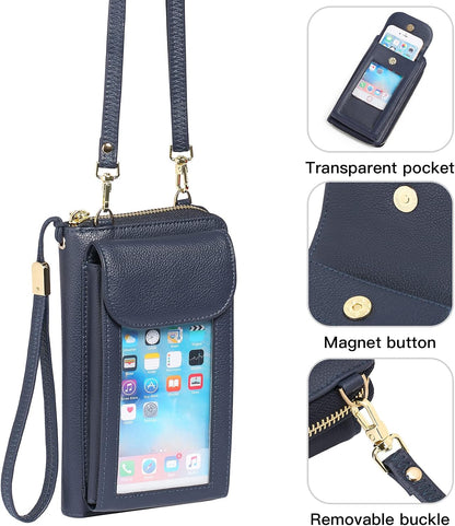 Small Cell Phone Crossbody Bag Purse for Women, PU Leather Wallet Purse…