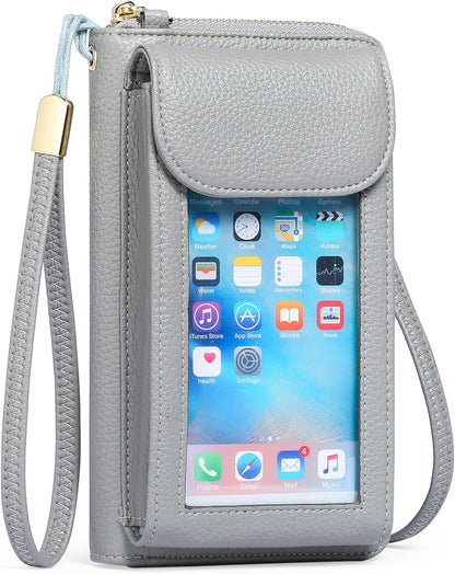 Small Cell Phone Crossbody Bag Purse for Women, PU Leather Wallet Purse…