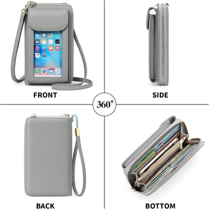 Small Cell Phone Crossbody Bag Purse for Women, PU Leather Wallet Purse…