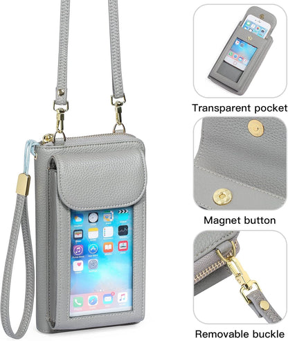 Small Cell Phone Crossbody Bag Purse for Women, PU Leather Wallet Purse…