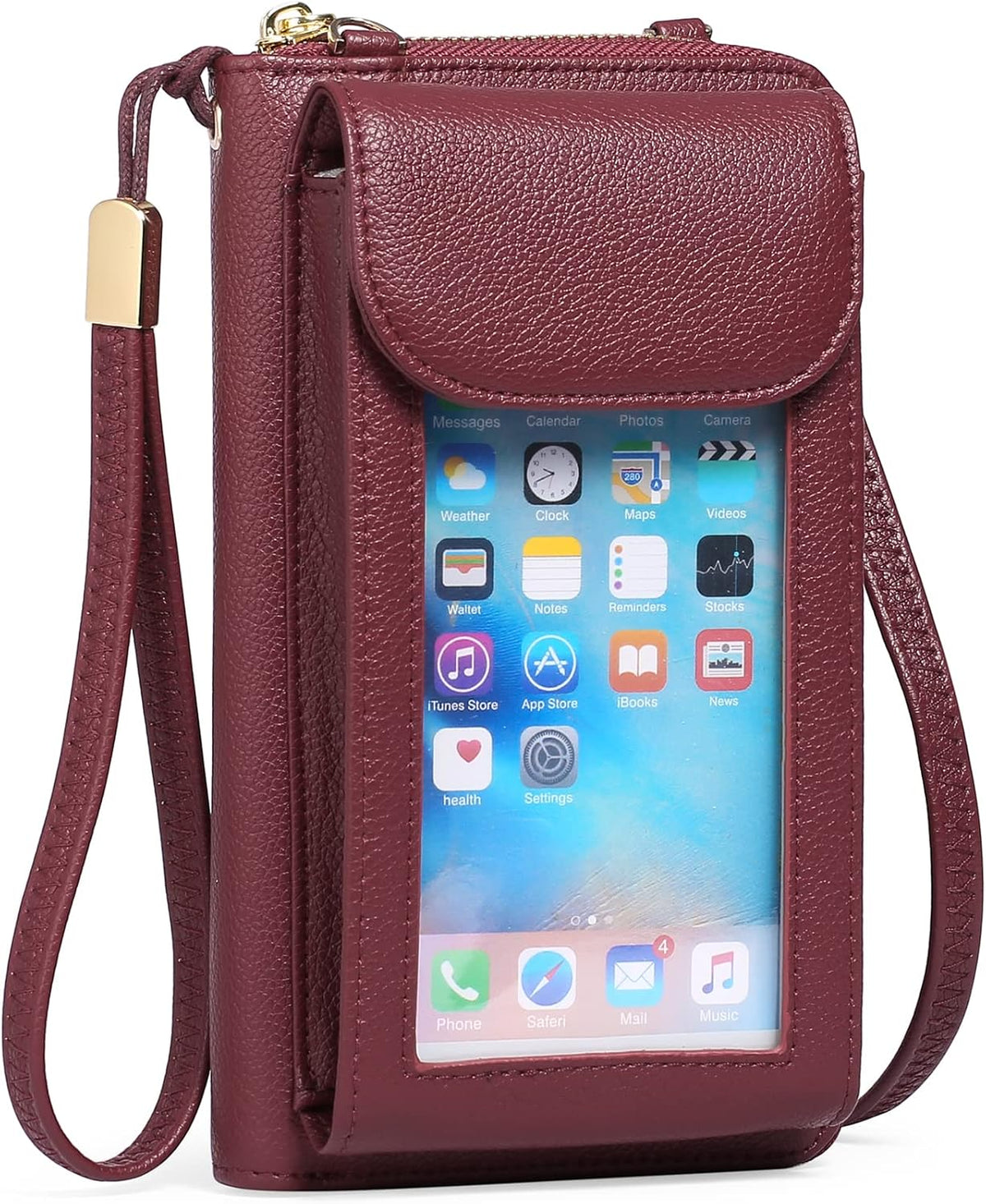 Small Cell Phone Crossbody Bag Purse for Women, PU Leather Wallet Purse…