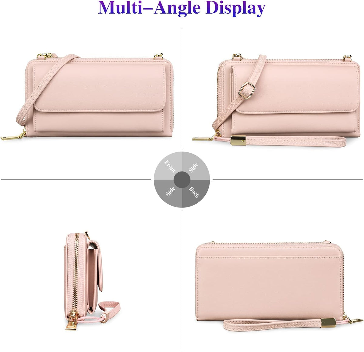 Small Cell Phone Crossbody Bag Purse for Women, PU Leather Wallet Purse…