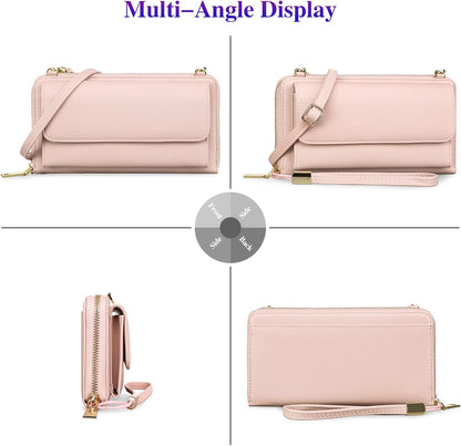 Small Cell Phone Crossbody Bag Purse for Women, PU Leather Wallet Purse…