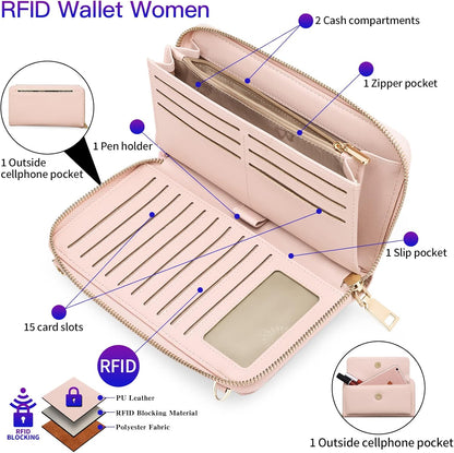 Small Cell Phone Crossbody Bag Purse for Women, PU Leather Wallet Purse…