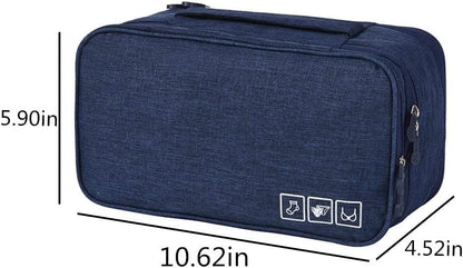 Portable Waterproof Underwear Storage Bag Travel Bra Organizer Lingerie Socks Toiletry Bag Layer Cosmetic Pouch for Women Men