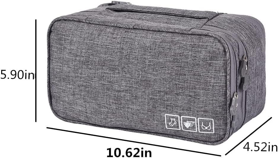 Portable Waterproof Underwear Storage Bag Travel Bra Organizer Lingerie Socks Toiletry Bag Layer Cosmetic Pouch for Women Men