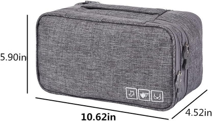 Portable Waterproof Underwear Storage Bag Travel Bra Organizer Lingerie Socks Toiletry Bag Layer Cosmetic Pouch for Women Men