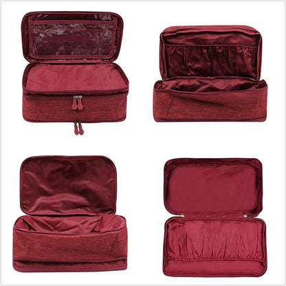 Portable Waterproof Underwear Storage Bag Travel Bra Organizer Lingerie Socks Toiletry Bag Layer Cosmetic Pouch for Women Men
