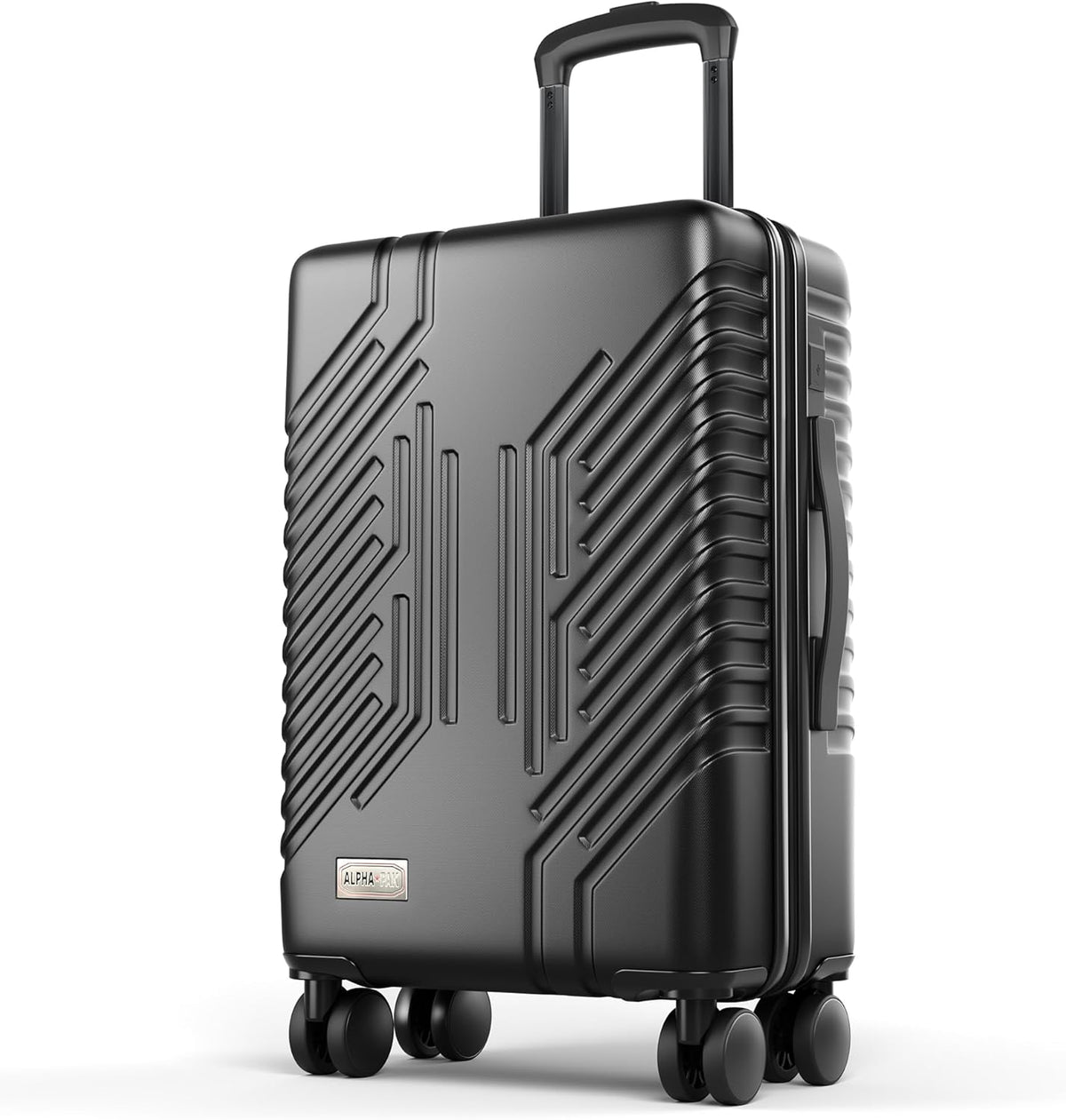 Carry On Luggage 22x14x9 Airline Approved, Hardshell Durable PC+ABS Luggage with Spinner Wheels, Lightweight Travel Rolling Suitcase with Built-in TSA Lock,USB Port,Silver