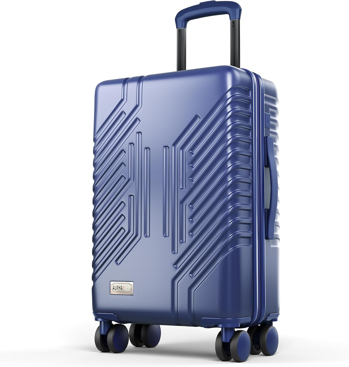 Carry On Luggage 22x14x9 Airline Approved, Hardshell Durable PC+ABS Luggage with Spinner Wheels, Lightweight Travel Rolling Suitcase with Built-in TSA Lock,USB Port,Silver