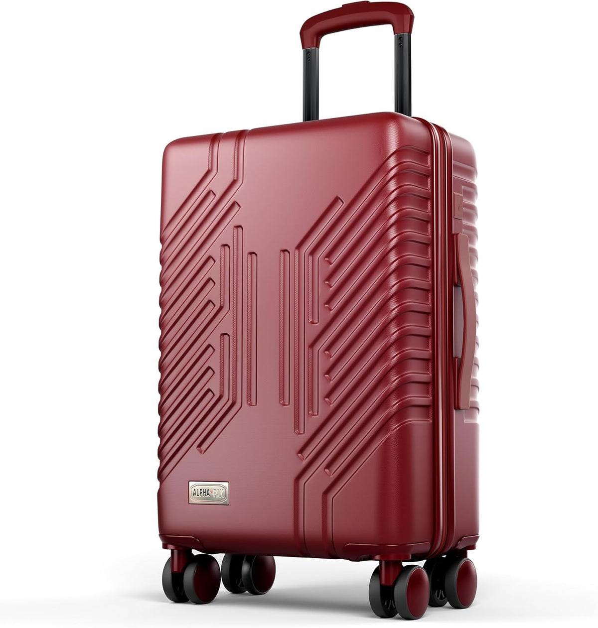Carry On Luggage 22x14x9 Airline Approved, Hardshell Durable PC+ABS Luggage with Spinner Wheels, Lightweight Travel Rolling Suitcase with Built-in TSA Lock,USB Port,Silver