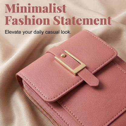 Touchscreen phone crossbody bag for Women,Anti-Theft Leather Messenger Bag with Cell Phone Purse Window Zipper Pocket | Touchscreen