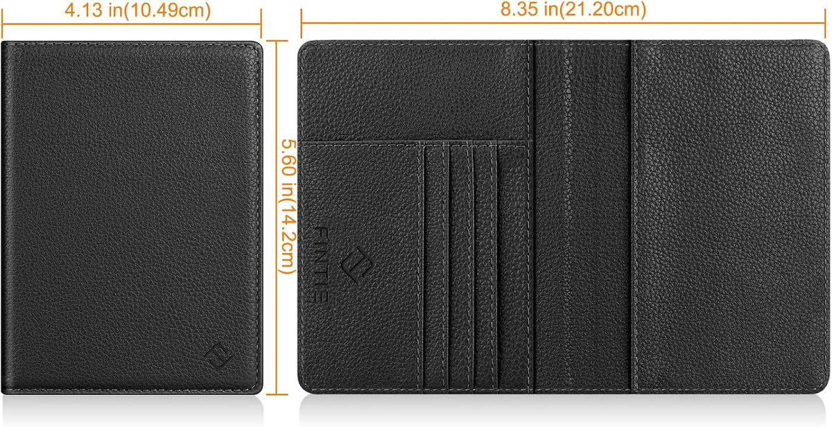 Passport Holder, Slim Travel Wallet RFID Blocking Card Case Cover | Passport Cover Protector Essentials with Credit Card Slots, For Women/Men