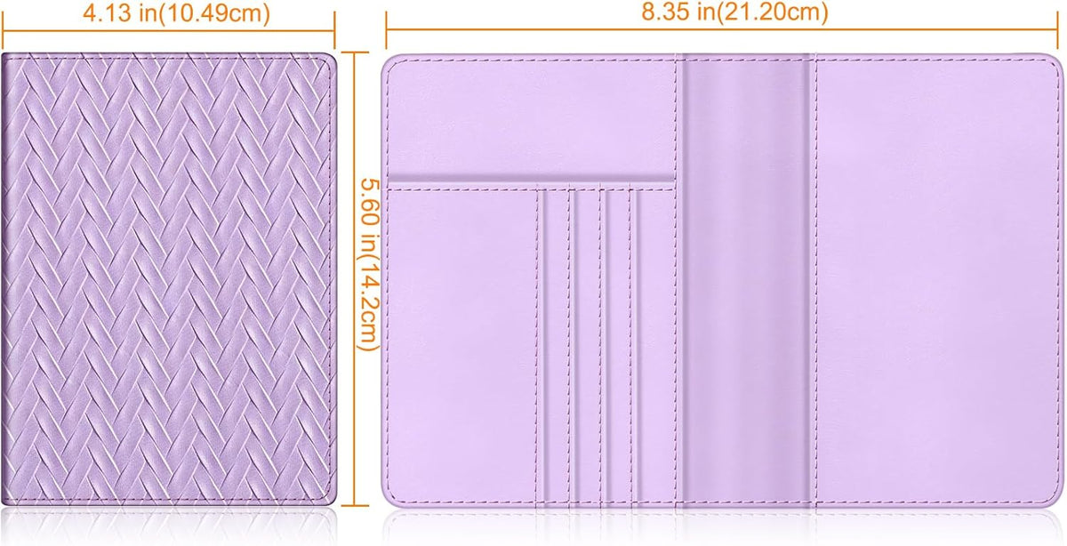 Passport Holder, Slim Travel Wallet RFID Blocking Card Case Cover | Passport Cover Protector Essentials with Credit Card Slots, For Women/Men
