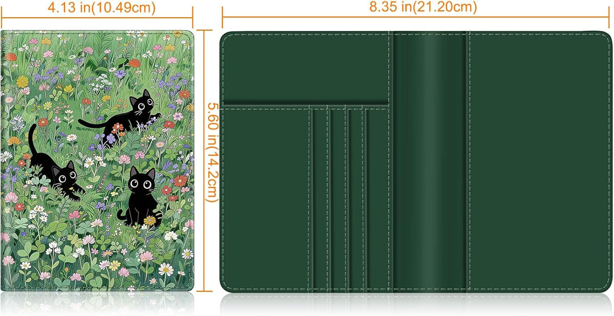 Passport Holder, Slim Travel Wallet RFID Blocking Card Case Cover | Passport Cover Protector Essentials with Credit Card Slots, For Women/Men
