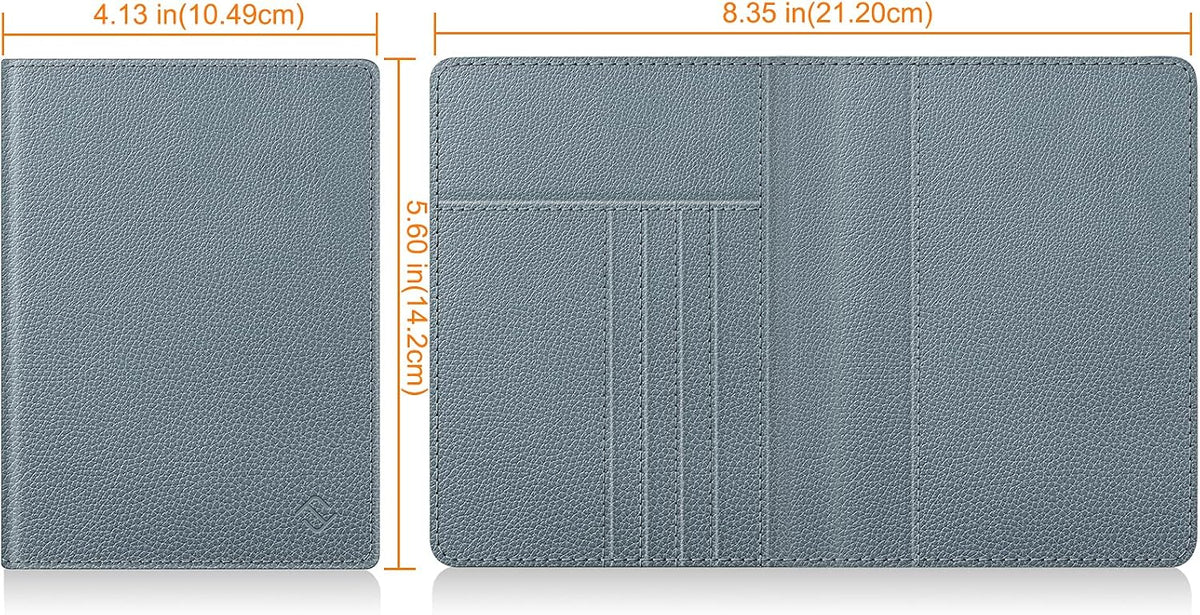 Passport Holder, Slim Travel Wallet RFID Blocking Card Case Cover | Passport Cover Protector Essentials with Credit Card Slots, For Women/Men