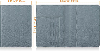 Passport Holder, Slim Travel Wallet RFID Blocking Card Case Cover | Passport Cover Protector Essentials with Credit Card Slots, For Women/Men