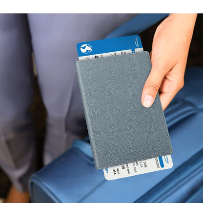 Passport Holder, Slim Travel Wallet RFID Blocking Card Case Cover | Passport Cover Protector Essentials with Credit Card Slots, For Women/Men