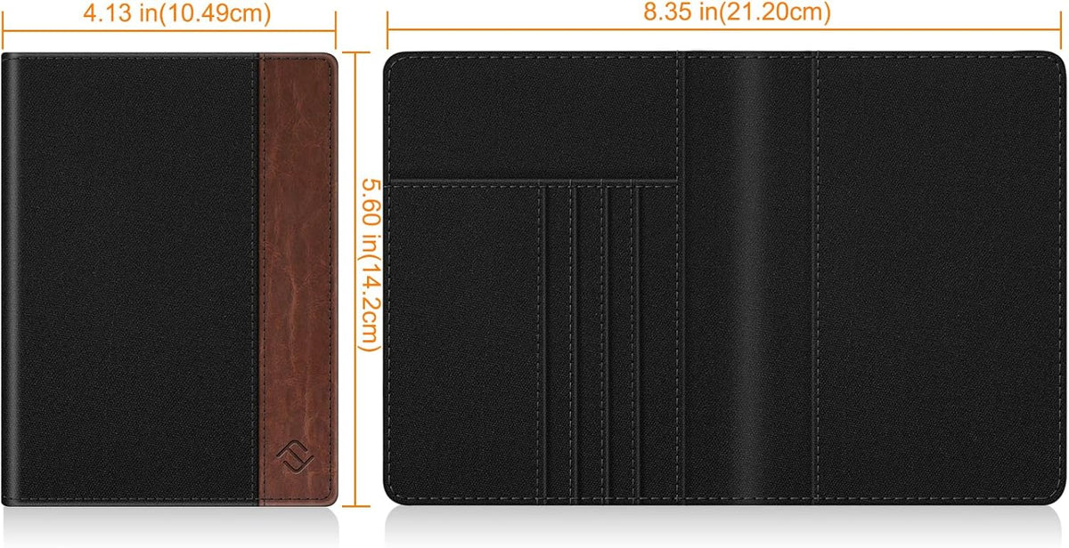 Passport Holder, Slim Travel Wallet RFID Blocking Card Case Cover | Passport Cover Protector Essentials with Credit Card Slots, For Women/Men