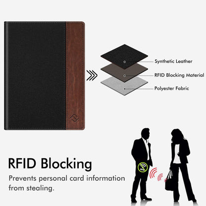 Passport Holder, Slim Travel Wallet RFID Blocking Card Case Cover | Passport Cover Protector Essentials with Credit Card Slots, For Women/Men