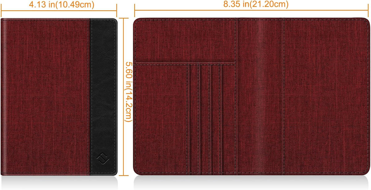 Passport Holder, Slim Travel Wallet RFID Blocking Card Case Cover | Passport Cover Protector Essentials with Credit Card Slots, For Women/Men