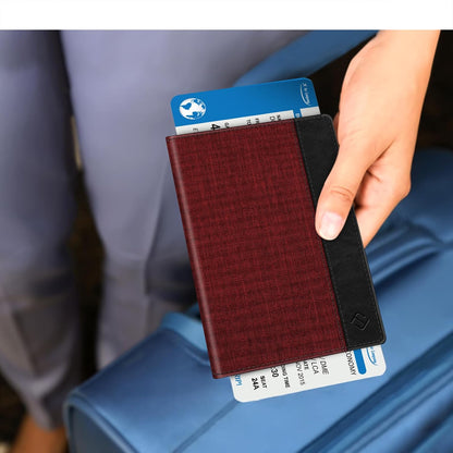 Passport Holder, Slim Travel Wallet RFID Blocking Card Case Cover | Passport Cover Protector Essentials with Credit Card Slots, For Women/Men