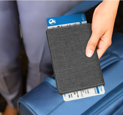 Passport Holder, Slim Travel Wallet RFID Blocking Card Case Cover | Passport Cover Protector Essentials with Credit Card Slots, For Women/Men