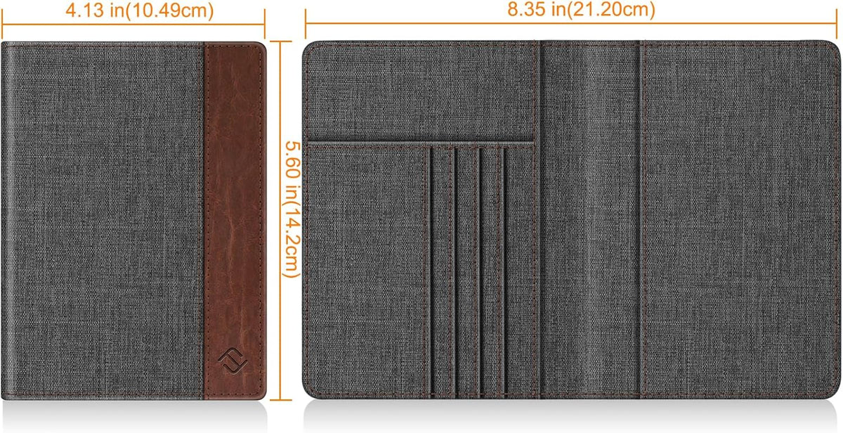 Passport Holder, Slim Travel Wallet RFID Blocking Card Case Cover | Passport Cover Protector Essentials with Credit Card Slots, For Women/Men
