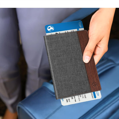 Passport Holder, Slim Travel Wallet RFID Blocking Card Case Cover | Passport Cover Protector Essentials with Credit Card Slots, For Women/Men