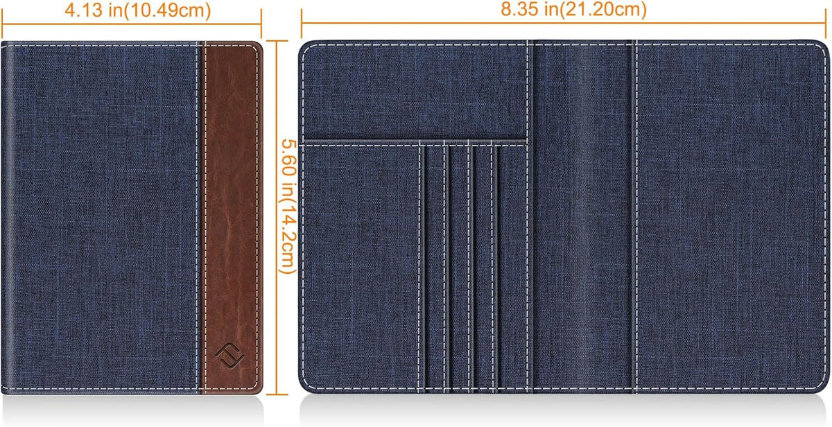 Passport Holder, Slim Travel Wallet RFID Blocking Card Case Cover | Passport Cover Protector Essentials with Credit Card Slots, For Women/Men