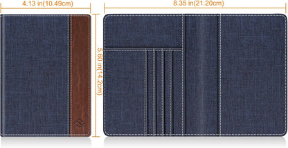 Passport Holder, Slim Travel Wallet RFID Blocking Card Case Cover | Passport Cover Protector Essentials with Credit Card Slots, For Women/Men