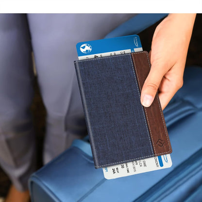 Passport Holder, Slim Travel Wallet RFID Blocking Card Case Cover | Passport Cover Protector Essentials with Credit Card Slots, For Women/Men