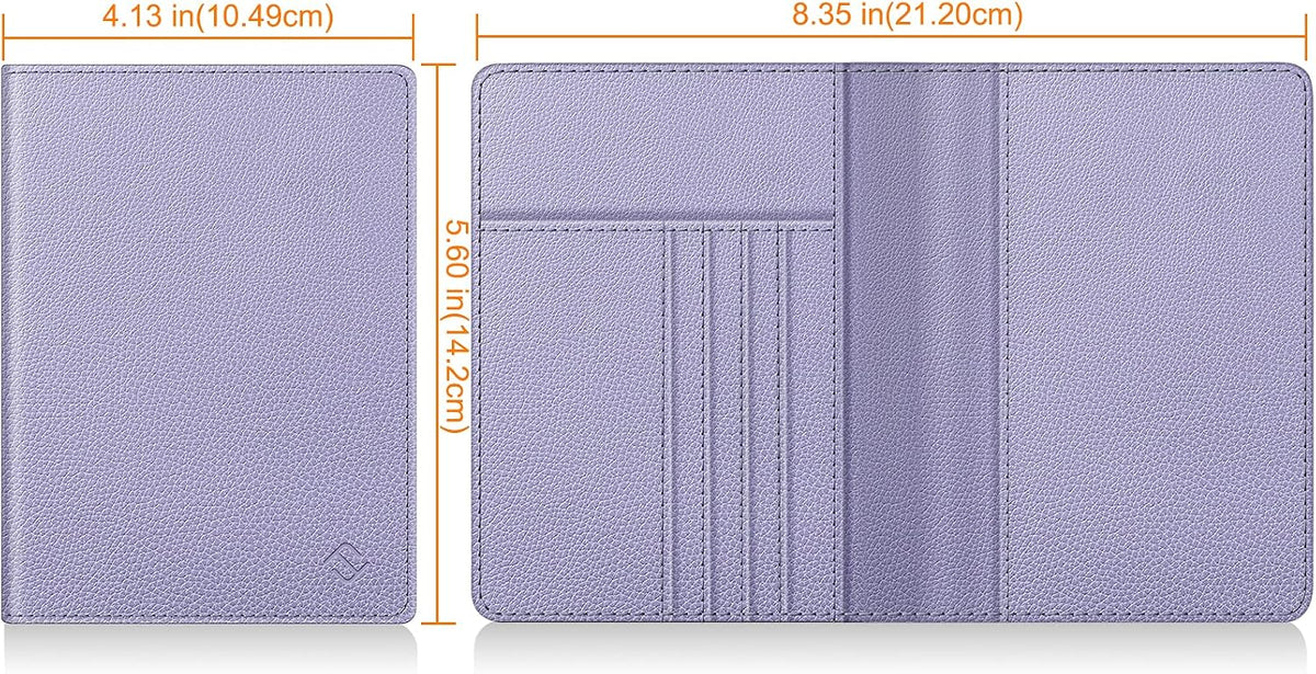 Passport Holder, Slim Travel Wallet RFID Blocking Card Case Cover | Passport Cover Protector Essentials with Credit Card Slots, For Women/Men