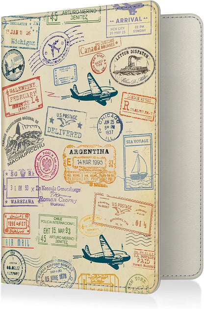 Passport Holder, Slim Travel Wallet RFID Blocking Card Case Cover | Passport Cover Protector Essentials with Credit Card Slots, For Women/Men